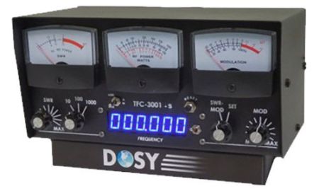 Inline Watt Meters - Black Faced Meters - Built-In Frequency Counter - 3 Watt Ranges with 1000 Watts Max & 3 Meters - Design for Single Side-Band Users